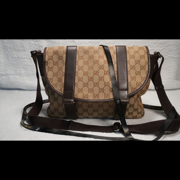 Gucci Beige/Ebony GG Messenger Bag - Picture 3 of 16